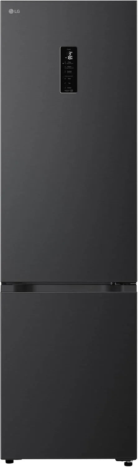LG GBBS323CEV Frigorifero combinato, 375 L, classe energetica C, No Frost, Linear Cooling, esterno, Wi-Fi, frigo con congelatore, nero, Raffreddamento