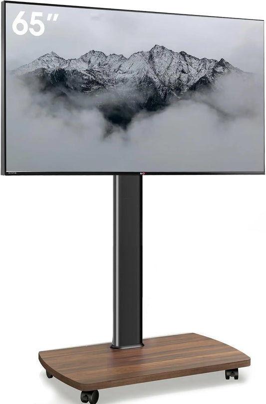 Smart TV, 65 pollici, 400x400 mm, 400 × 400, televisore, AOKCOS Supporto TV Rotante con ripiano in legno