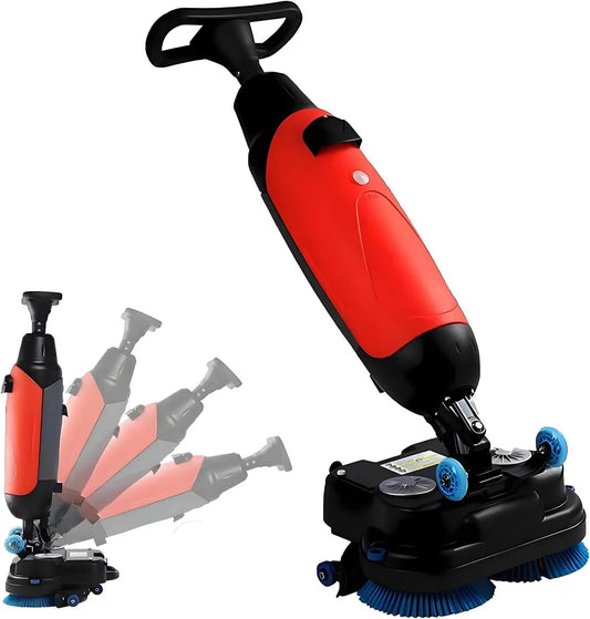 Lavasciuga, 43 cm, 36 V, lavatrice, asciugatrice, professionale, rosso, 10, 5 Ah, testina rotante a 360°, doppie spazzole rotanti, rossa