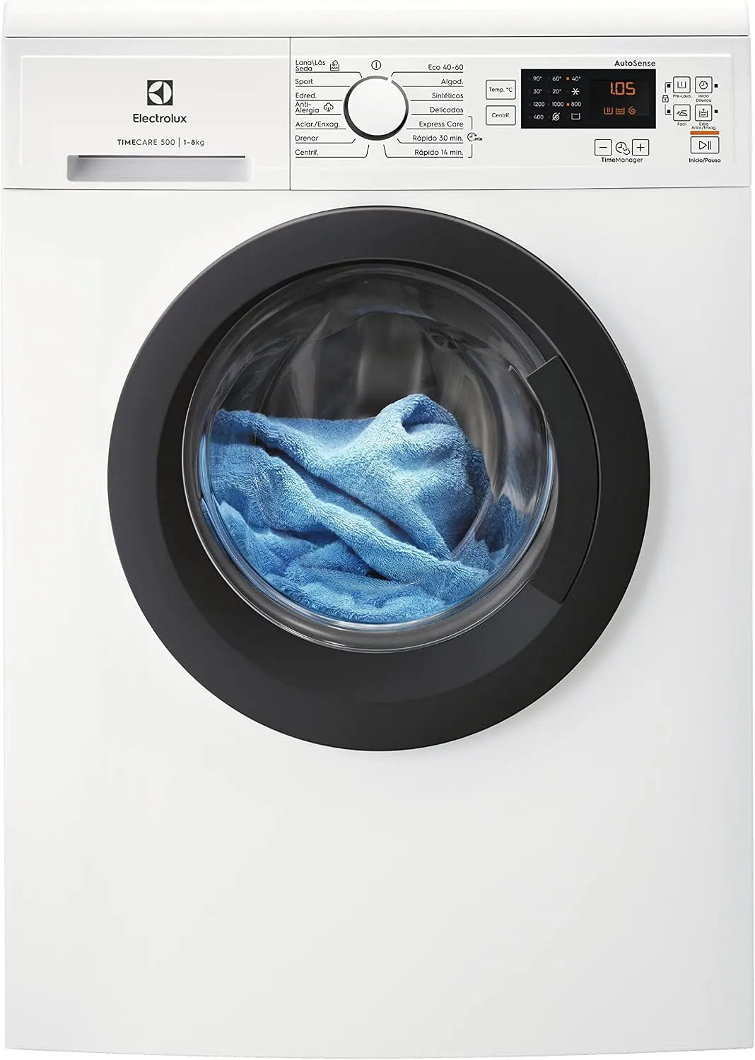 Electrolux EA2F6821CF Lavatrice, 8 kg, classe energetica B, Inverter, vapore, bianco, 1400 rpm, Display M, Programma Rapido