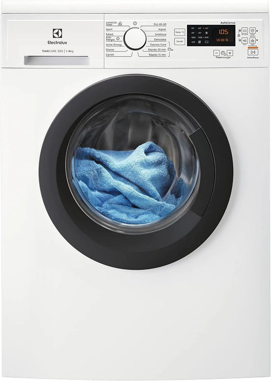 Electrolux EA2F6821CF Lavatrice, 8 kg, classe energetica B, Inverter, vapore, bianco, 1400 rpm, Display M, Programma Rapido