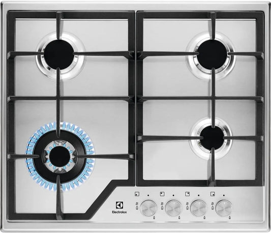 Electrolux KGS6436SX Piano cottura a gas, da incasso, acciaio inox, fornello a gas