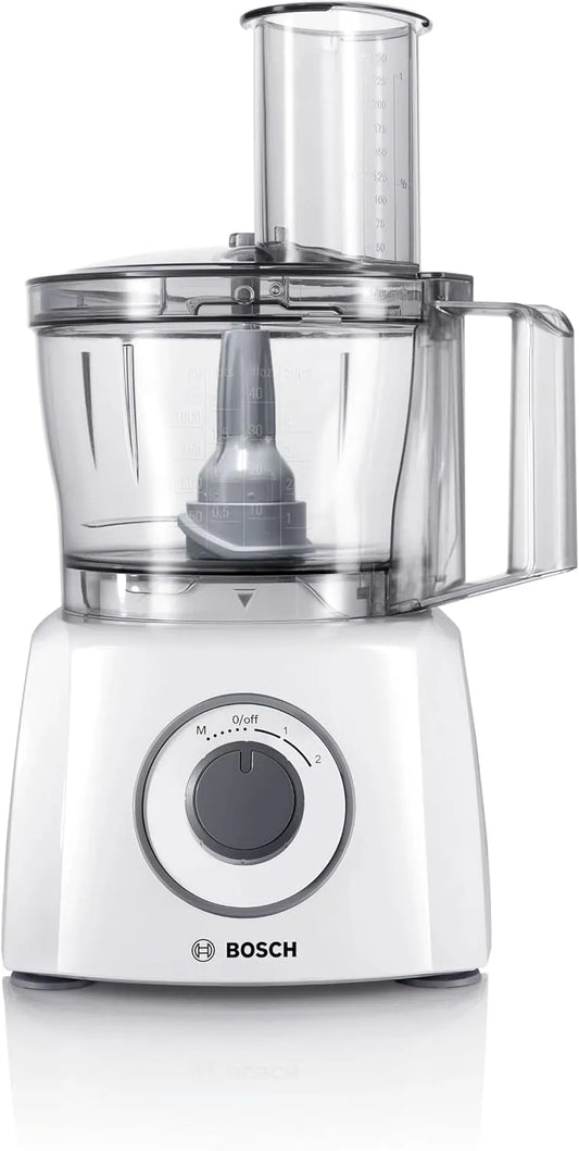 Bosch MCM3200W Robot da cucina, 3 L, bianco, 800 Watt, Ciotola da 2