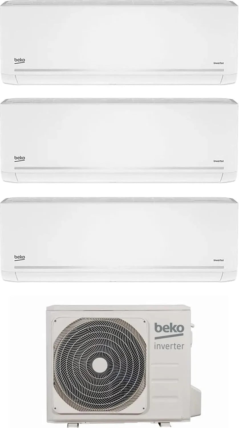 Prodotto con pompa di calore, Climatizzatore Trial Split 9000 + 9000 + 12000 Btu, Classe energetica A++, A+