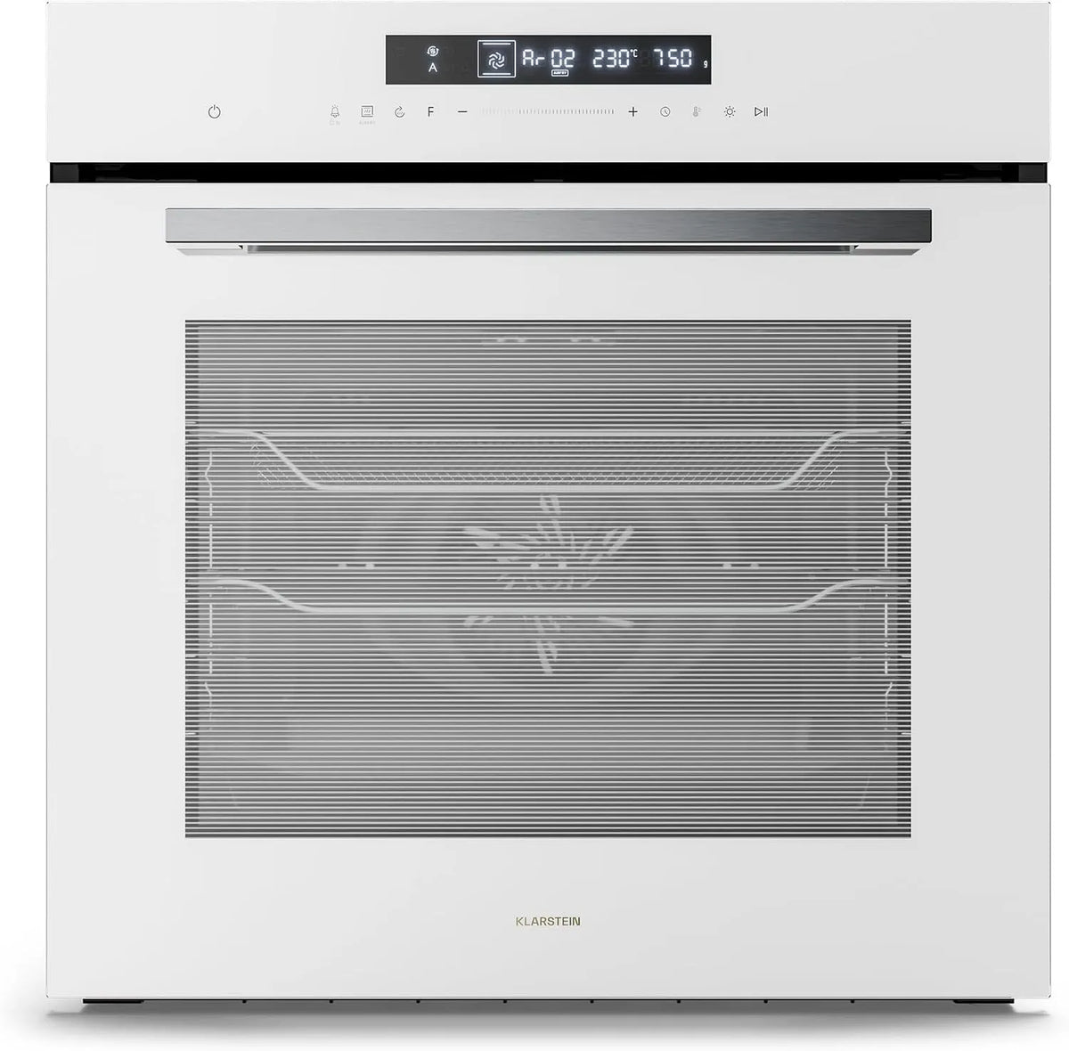 Klarstein Forno elettrico, 60 cm, 72 L, 13 programmi, classe energetica A, da incasso, touch, blocco bambini, 2 zone di temperatura, bianco