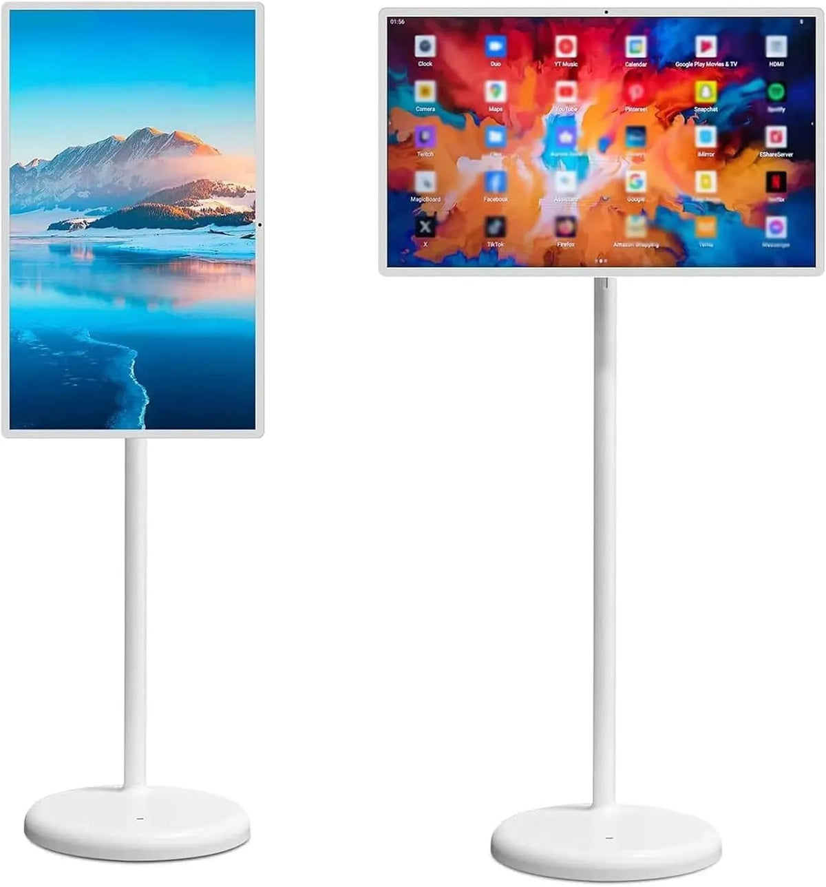 Monitor 1080p 24in, 32 pollici, portatile, touch, TV Mobile Intelligente Pavimento 8+128 Gb, 24