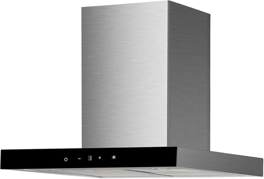Respekta Cappa aspirante, 60 cm, classe energetica A, cappa da cucina, montaggio a parete, acciaio inox
