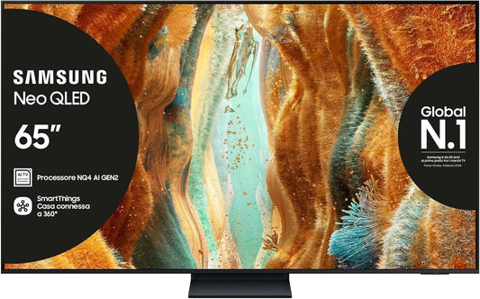 Samsung QE65QN74FATXZT NQ4 Smart TV, 144 Hz, televisore, 4K UHD, QLED, stretto, Tecnologia Quantum Matrix Slim, AI Gen2 Processor, 4K AI Upscaling