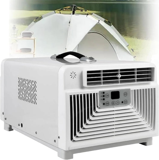 Ventilatore, 300 W, Climatizzatore, portatile, professionale, Include Kit Montaggio 3400 BTU Raffreddamento Rapido per Finestre, Camper Copertura di 6