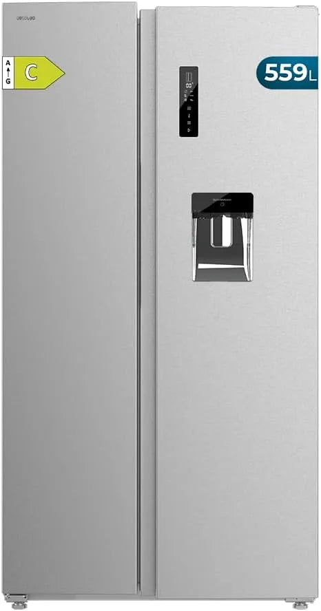 Cecotec Bolero CoolMarket SBS Frigorifero, 559 L, No Frost, Inverter, acciaio inox, Altezza 177cm, Larghezza 91cm, Modo Smart, Basso Consumo