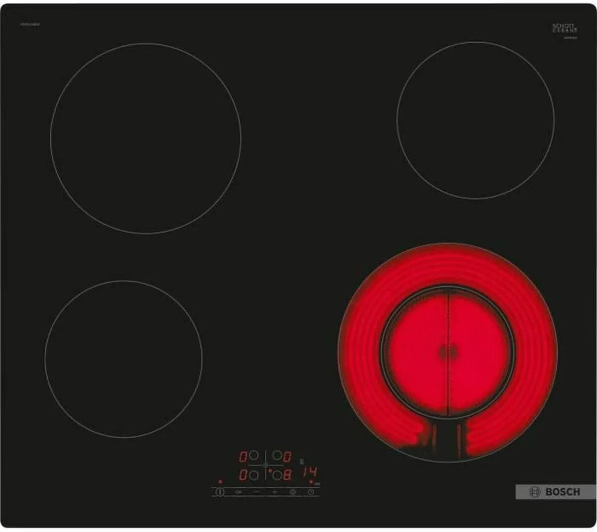 Bosch Tipo Di Comando: Nella Parte Anteriore, Vitro Tabella 60 Cm, Design: Senza Fotogramma, Doppia Zona Pkf611bb8e