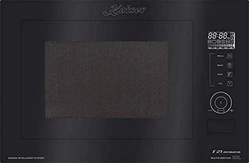 Forno a microonde, 25 L, 21 programmi, da incasso, pizza, nero, 8 funzioni speciali, 25L, vetro nero, aria calda griglia, patate, sicurezza bambini