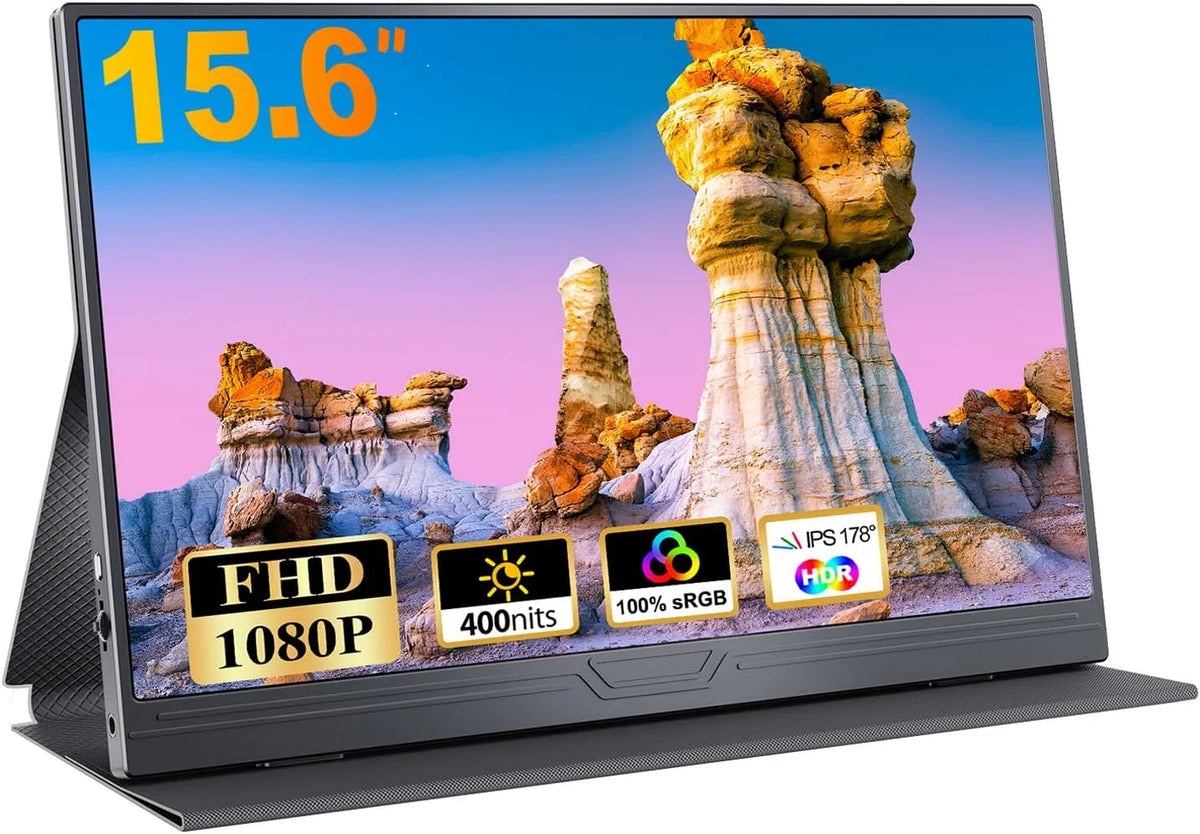Monitor, 1920 × 1080, portatile, HDR, Full HD, pannello IPS, 15.6'' IPS FHD 1920x1080 con HDR